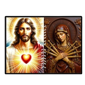 Jesus And Immaculate Heart Of Mary Laminated Photo - 9x11 Inches, Divine Blessings For Home & Office And Temple Decoration (F16193) Jesus And Immaculate Heart Of Mary Laminated Photo - 9x11 Inches, Divine Blessings For Home & Office And Temple Decoration (F16193)