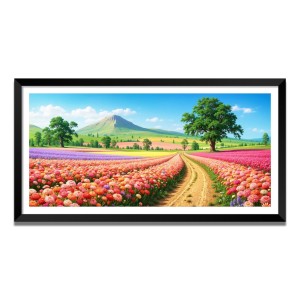 Nature Landscape Floating Frame Scenery Digital Print - (I5874) - 24x36 inch Modern Nature Wall Art for Living Room, Bedroom, Office, Hotels, Drawing Room