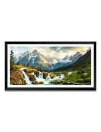 Nature Landscape Floating Frame Scenery Digital Print - (I5776) - 24x36 inch Modern Nature Wall Art for Living Room, Bedroom, Office, Hotels, Drawing Room