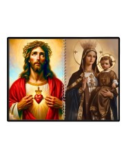 Jesus Christ-Our Lady Of Good Health Laminated Photo - 7x9 Inches, Divine Blessings For Home & Office And Temple Decoration (F16385)