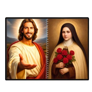 Jesus Christ-St. Therese Of Lisieux Laminated Photo - 7x9 Inches, Divine Blessings For Home & Office And Temple Decoration (F16402) Jesus Christ-St. Therese Of Lisieux Laminated Photo - 7x9 Inches, Divine Blessings For Home & Office And Temple Decoration (F16402)