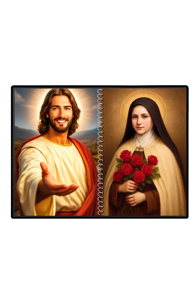 Jesus Christ-St. Therese Of Lisieux Laminated Photo - 7x9 Inches, Divine Blessings For Home & Office And Temple Decoration (F16402)