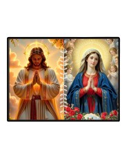 Jesus Christ-Our Lady Of Perpetual Help Laminated Photo - 7x9 Inches, Divine Blessings For Home & Office And Temple Decoration (F16265)