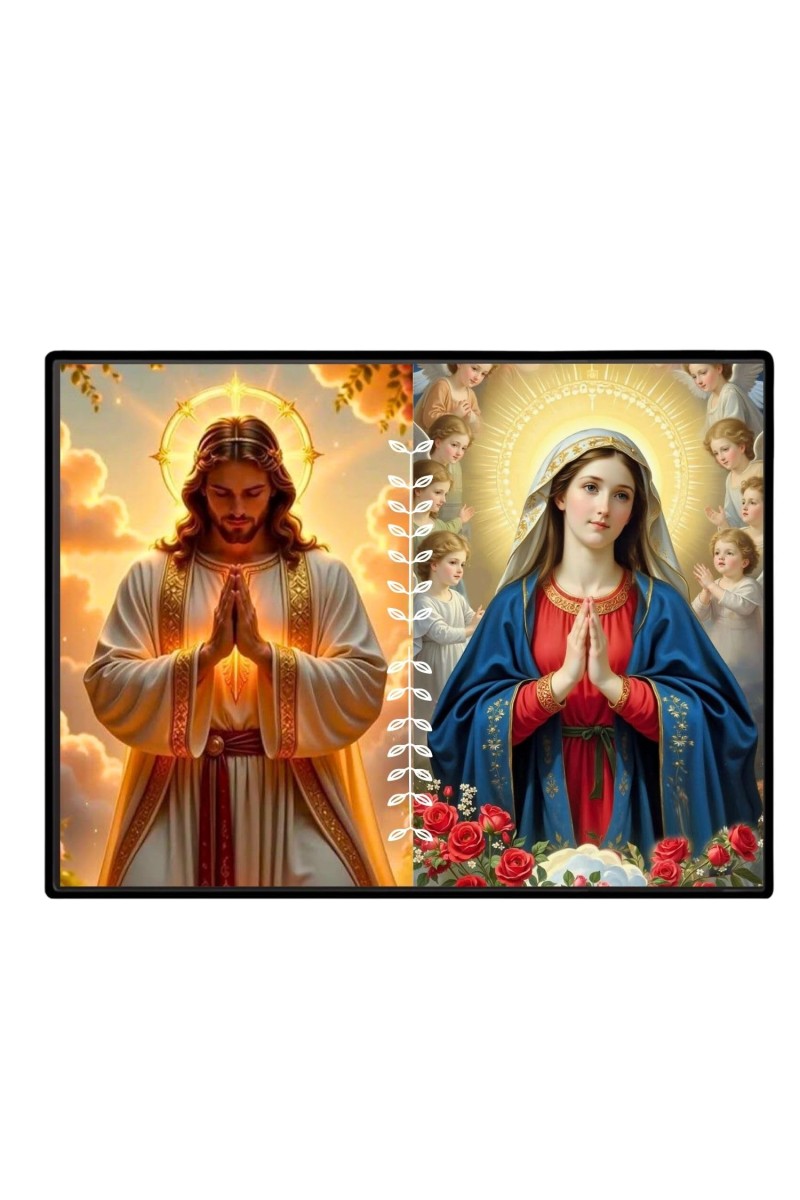 Jesus Christ-Our Lady Of Perpetual Help Laminated Photo - 7x9 Inches, Divine Blessings For Home & Office And Temple Decoration (F16265)