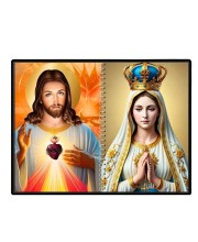 Esus Christ - Blessed Virgin Mary Laminated Photo - 5x7 Inches, Divine Blessings For Home & Office And Temple Decoration (F16431)