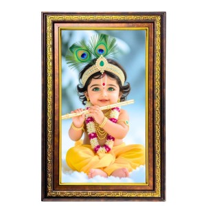 Lord Krishna Digital Golden Balck Color Photo Frame | Hindu Religious Wall Decor | 18x24 Inches - Inspirational Wall Art For Office, Home Decor - Ideal Spiritual Gift (F16790) Lord Krishna Digital Golden Balck Color Photo Frame | Hindu Religious Wall Decor | 18x24 Inches - Inspirational Wall Art For Office, Home Decor - Ideal Spiritual Gift (F16790)