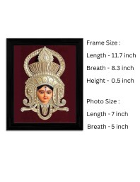 Maa Durga Colored Photo | Hindu Goddess Wall Art for Home & Temple Decoration|Divine Wall Art for Devotional Spaces | Hindu Goddess Artwork for Spiritual and Home Decoration