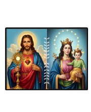 Jesus Christ-Our Lady Of Perpetual Help Laminated Photo - 7x9 Inches, Divine Blessings For Home & Office And Temple Decoration (F16260)