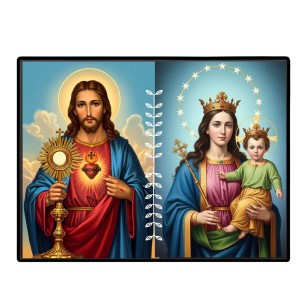 Jesus Christ-Our Lady Of Perpetual Help Laminated Photo - 7x9 Inches, Divine Blessings For Home & Office And Temple Decoration (F16260) Jesus Christ-Our Lady Of Perpetual Help Laminated Photo - 7x9 Inches, Divine Blessings For Home & Office And Temple Decoration (F16260)