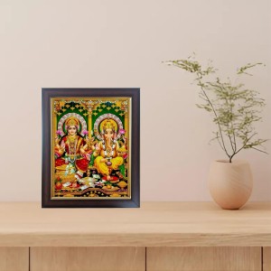 Hitech Sales Sri Laxmi Devi & Ganesh ji Photo Frame for Pooja Room, Temple Decor, Home Decoration and Gift (Wall and Tabletop, Rectangular, Polystyrene Frame, Printed Photo, 24 x 29 cm Black) Hitech Sales Sri Laxmi Devi & Ganesh ji Photo Frame for Pooja Room, Temple Decor, Home Decoration and Gift (Wall and Tabletop, Rectangular, Polystyrene Frame, Printed Photo, 24 x 29 cm Black)