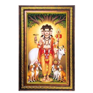 Lord Dattatreya Digital Golden Balck Color Photo Frame | Hindu Religious Wall Decor | 12x18 Inches - Inspirational Wall Art For Office, Home Decor - Ideal Spiritual Gift (F16665) Lord Dattatreya Digital Golden Balck Color Photo Frame | Hindu Religious Wall Decor | 12x18 Inches - Inspirational Wall Art For Office, Home Decor - Ideal Spiritual Gift (F16665)