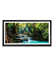 Nature Landscape Floating Frame Scenery Digital Print - (I5588) - 18x36 inch Modern Nature Wall Art for Living Room, Bedroom, Office, Hotels, Drawing Room