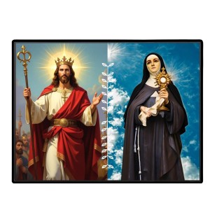 Jesus Christ-Our Lady Of Sorrows Laminated Photo - 7x9 Inches, Divine Blessings For Home & Office And Temple Decoration (F16291) Jesus Christ-Our Lady Of Sorrows Laminated Photo - 7x9 Inches, Divine Blessings For Home & Office And Temple Decoration (F16291)