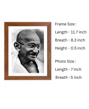 Mahatma Gandhi Black Photograph | Classic Historical Wall Art| Ideal for Home or Office Decor