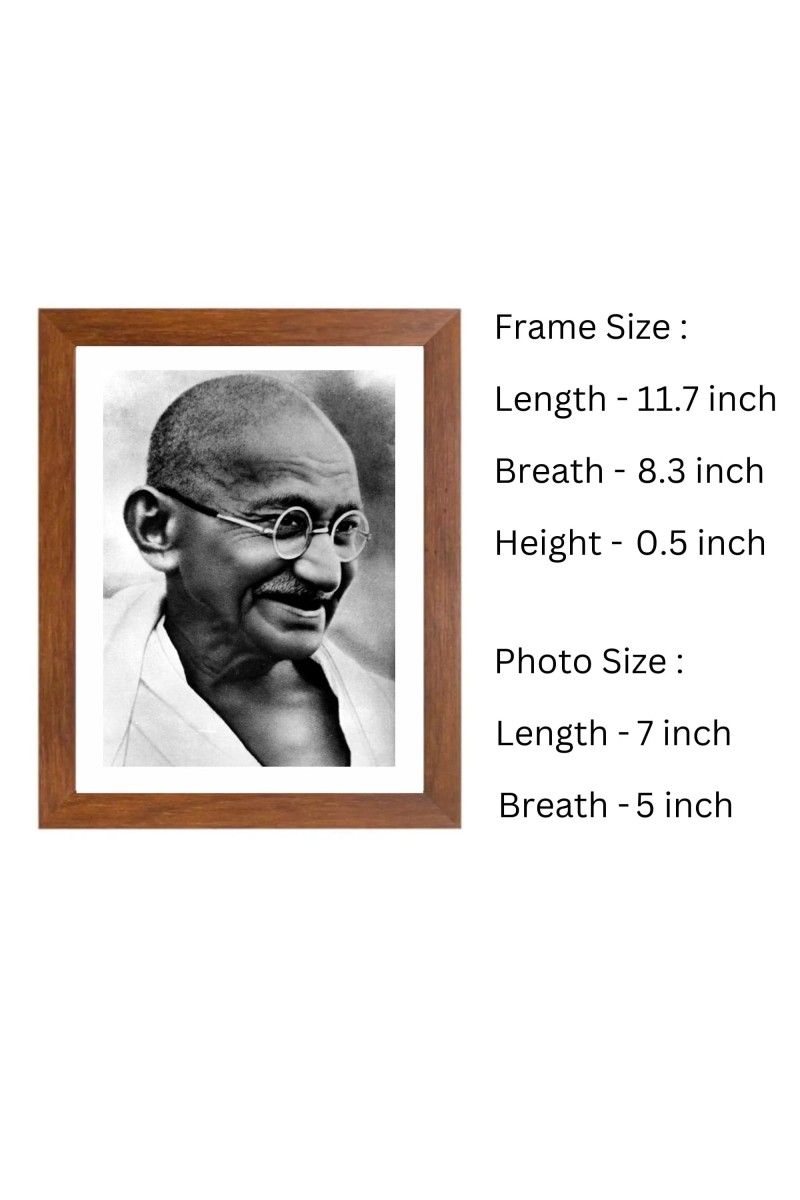 Mahatma Gandhi Black Photograph | Classic Historical Wall Art| Ideal for Home or Office Decor