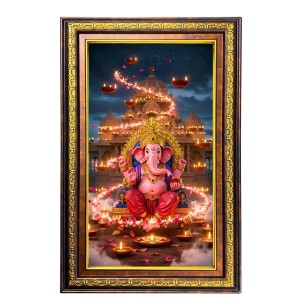 Lord Ganesha Digital Golden Balck Color Photo Frame | Hindu Religious Wall Decor | 16x22 Inches - Inspirational Wall Art For Office, Home Decor - Ideal Spiritual Gift (F16586) Lord Ganesha Digital Golden Balck Color Photo Frame | Hindu Religious Wall Decor | 16x22 Inches - Inspirational Wall Art For Office, Home Decor - Ideal Spiritual Gift (F16586)