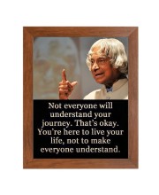 A P J Abdul Kalam & Famous Quote Brown Frame, 16x20InchesInspirational Wall Art for Office, Home DecorIdeal Spiritual Gift