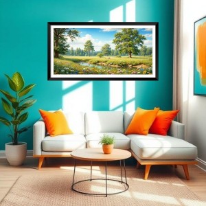Nature Landscape Floating Frame Scenery Digital Print - (I5898) - 18x36 inch Modern Nature Wall Art for Living Room, Bedroom, Office, Hotels, Drawing Room Nature Landscape Floating Frame Scenery Digital Print - (I5898) - 18x36 inch Modern Nature Wall Art for Living Room, Bedroom, Office, Hotels, Drawing Room