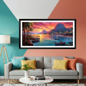 Nature Landscape Floating Frame Scenery Digital Print - (I5628) - 24x48 inch Modern Nature Wall Art for Living Room, Bedroom, Office, Hotels, Drawing Room Nature Landscape Floating Frame Scenery Digital Print - (I5628) - 24x48 inch Modern Nature Wall Art for Living Room, Bedroom, Office, Hotels, Drawing Room