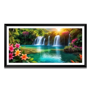 Nature Landscape Floating Frame Scenery Digital Print - (I5783) - 24x48 inch Modern Nature Wall Art for Living Room, Bedroom, Office, Hotels, Drawing Room Nature Landscape Floating Frame Scenery Digital Print - (I5783) - 24x48 inch Modern Nature Wall Art for Living Room, Bedroom, Office, Hotels, Drawing Room