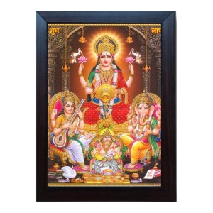 Hitech Lakshmi/mahalaxmi with Ganesh Saraswati and dhan kuber Laminated photo frame for Wall, Temple, Outdoor Spaces Home Decor, gifts (Pvc Frame and Front - Glass, 8 x 6 inch) Hitech Lakshmi/mahalaxmi with Ganesh Saraswati and dhan kuber Laminated photo frame for Wall, Temple, Outdoor Spaces Home Decor, gifts (Pvc Frame and Front - Glass, 8 x 6 inch)