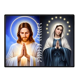 Jesus Christ-Our Lady Of Perpetual Help Laminated Photo - 7x9 Inches, Divine Blessings For Home & Office And Temple Decoration (F16264) Jesus Christ-Our Lady Of Perpetual Help Laminated Photo - 7x9 Inches, Divine Blessings For Home & Office And Temple Decoration (F16264)