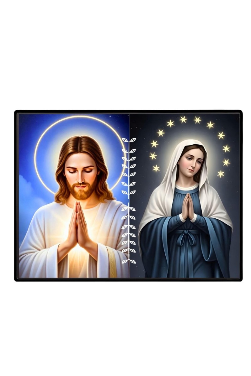 Jesus Christ-Our Lady Of Perpetual Help Laminated Photo - 7x9 Inches, Divine Blessings For Home & Office And Temple Decoration (F16264)