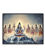 Lord Shiva Laminated Photo - 13x15 Inches, Divine Blessings For Home & Office And Temple Decoration (F16096)