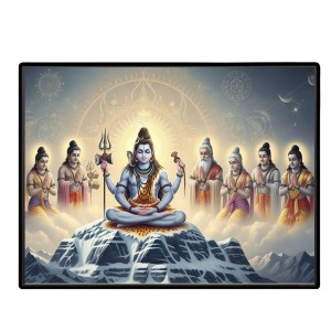 Lord Shiva Laminated Photo - 5x7 Inches, Divine Blessings For Home & Office And Temple Decoration (F16096)