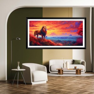Nature Landscape Floating Frame Scenery Digital Print - (I5814) - 18x36 inch Modern Nature Wall Art for Living Room, Bedroom, Office, Hotels, Drawing Room