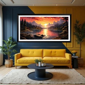 Nature Landscape Floating Frame Scenery Digital Print - (I5788) - 12x24 inch Modern Nature Wall Art for Living Room, Bedroom, Office, Hotels, Drawing Room Nature Landscape Floating Frame Scenery Digital Print - (I5788) - 12x24 inch Modern Nature Wall Art for Living Room, Bedroom, Office, Hotels, Drawing Room