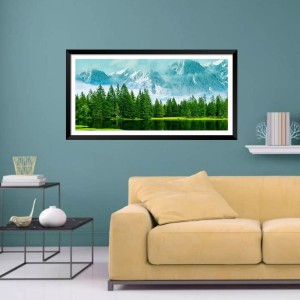 Nature Landscape Floating Frame Scenery Digital Print - (I5908) - 24x48 inch Modern Nature Wall Art for Living Room, Bedroom, Office, Hotels, Drawing Room Nature Landscape Floating Frame Scenery Digital Print - (I5908) - 24x48 inch Modern Nature Wall Art for Living Room, Bedroom, Office, Hotels, Drawing Room