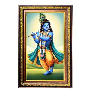 Lord Krishna Digital Golden Balck Color Photo Frame | Hindu Religious Wall Decor | 18x24 Inches - Inspirational Wall Art For Office, Home Decor - Ideal Spiritual Gift (F16511) Lord Krishna Digital Golden Balck Color Photo Frame | Hindu Religious Wall Decor | 18x24 Inches - Inspirational Wall Art For Office, Home Decor - Ideal Spiritual Gift (F16511)