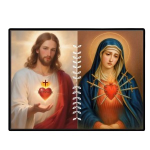 Jesus And Immaculate Heart Of Mary Laminated Photo - 11x13 Inches, Divine Blessings For Home & Office And Temple Decoration (F16195) Jesus And Immaculate Heart Of Mary Laminated Photo - 11x13 Inches, Divine Blessings For Home & Office And Temple Decoration (F16195)