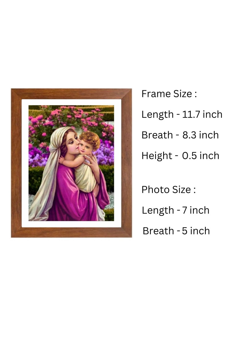 Mother Mary and Baby Jesus Colored Photograph |Divine Wall Art | Devotional wall art