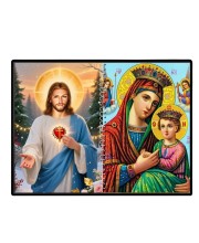 Jesus Christ-Our Lady Of Perpetual Help Laminated Photo - 7x9 Inches, Divine Blessings For Home & Office And Temple Decoration (F16364)