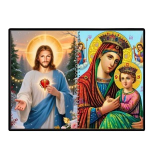 Jesus Christ-Our Lady Of Perpetual Help Laminated Photo - 7x9 Inches, Divine Blessings For Home & Office And Temple Decoration (F16364) Jesus Christ-Our Lady Of Perpetual Help Laminated Photo - 7x9 Inches, Divine Blessings For Home & Office And Temple Decoration (F16364)
