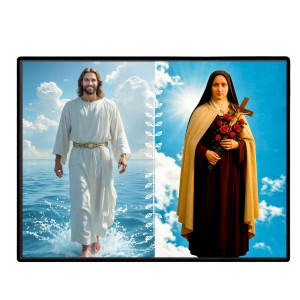 Jesus Christ-St. Therese Of Lisieux Laminated Photo - 7x9 Inches, Divine Blessings For Home & Office And Temple Decoration (F16250) Jesus Christ-St. Therese Of Lisieux Laminated Photo - 7x9 Inches, Divine Blessings For Home & Office And Temple Decoration (F16250)