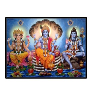 Lord Brahma VISHNU Mahesh Laminated Photo - 7x9 Inches, Divine Blessings For Home & Office And Temple Decoration (F16050) Lord Brahma VISHNU Mahesh Laminated Photo - 7x9 Inches, Divine Blessings For Home & Office And Temple Decoration (F16050)
