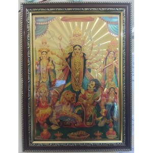 Hitech Sales Lord Maa Durga Family Light Weighted photo Frame Waterproof Acrylic 3d photo with Wooden Frames for Table, Temple Wall, Mandir, Gym, and Outdoor Spaces, Home Decor Hitech Sales Lord Maa Durga Family Light Weighted photo Frame Waterproof Acrylic 3d photo with Wooden Frames for Table, Temple Wall, Mandir, Gym, and Outdoor Spaces, Home Decor