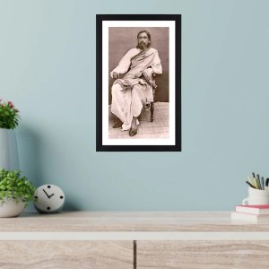 Rishi Aurobindo Sitting Black Photograph | Classic Spiritual Wall Art Rishi Aurobindo Sitting Black Photograph | Classic Spiritual Wall Art