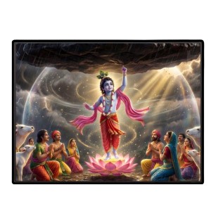Lord Krishna Laminated Photo - 7x9 Inches, Divine Blessings For Home & Office And Temple Decoration (F16075) Lord Krishna Laminated Photo - 7x9 Inches, Divine Blessings For Home & Office And Temple Decoration (F16075)