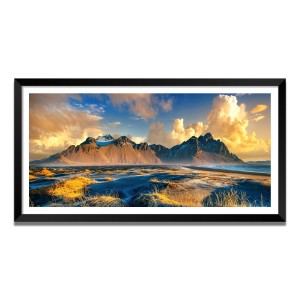 Nature Landscape Floating Frame Scenery Digital Print - (I5552) - 24x48 inch Modern Nature Wall Art for Living Room, Bedroom, Office, Hotels, Drawing Room