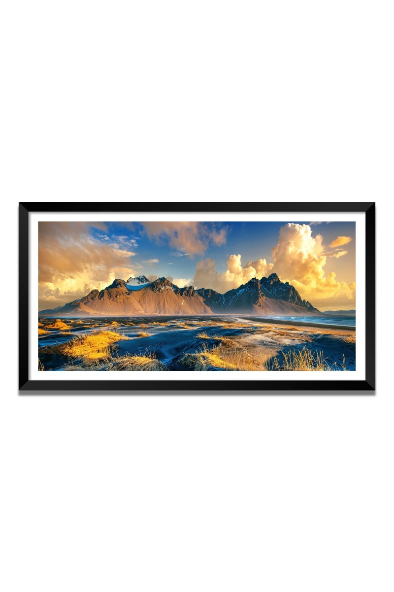 Nature Landscape Floating Frame Scenery Digital Print - (I5552) - 18x36 inch Modern Nature Wall Art for Living Room, Bedroom, Office, Hotels, Drawing Room