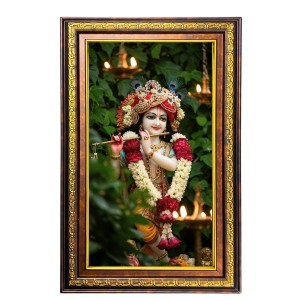 Lord Krishna Digital Golden Balck Color Photo Frame | Hindu Religious Wall Decor | 18x24 Inches - Inspirational Wall Art For Office, Home Decor - Ideal Spiritual Gift (F16478) Lord Krishna Digital Golden Balck Color Photo Frame | Hindu Religious Wall Decor | 18x24 Inches - Inspirational Wall Art For Office, Home Decor - Ideal Spiritual Gift (F16478)