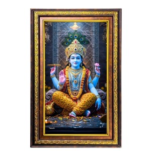 Lord Vishnu Digital Golden Balck Color Photo Frame | Hindu Religious Wall Decor | 12x18 Inches - Inspirational Wall Art For Office, Home Decor - Ideal Spiritual Gift (F16863) Lord Vishnu Digital Golden Balck Color Photo Frame | Hindu Religious Wall Decor | 12x18 Inches - Inspirational Wall Art For Office, Home Decor - Ideal Spiritual Gift (F16863)