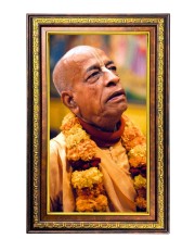 Bhaktivedanta Swami Prabhupada Digital Golden Balck Color Photo Frame | Hindu Religious Wall Decor | 14x20 Inches - Inspirational Wall Art For Office, Home Decor - Ideal Spiritual Gift (F16772)