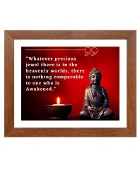 Buddha & Famous Quote Brown Frame, 10x14InchesInspirational Wall Art for Office, Home DecorIdeal Spiritual Gift