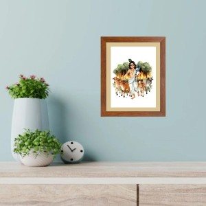 Krishna with Herd of Cows |Beautiful Handcrafted Spiritual Art Print |Divine HomeDecoration |Ideal for Puja Room and Religious Altars Krishna with Herd of Cows |Beautiful Handcrafted Spiritual Art Print |Divine HomeDecoration |Ideal for Puja Room and Religious Altars