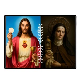 Jesus Christ-Our Lady Of Sorrows Laminated Photo - 7x9 Inches, Divine Blessings For Home & Office And Temple Decoration (F16297) Jesus Christ-Our Lady Of Sorrows Laminated Photo - 7x9 Inches, Divine Blessings For Home & Office And Temple Decoration (F16297)